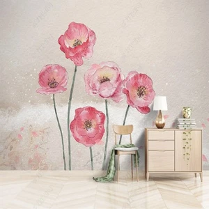 Fotomural no tejido papel pintado murales hermosas flores de acuarela pintadas a mano 9584 - Imagen 1 de 3