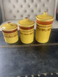 Set 3 barattoli ceramica Terre Provence France vintage usati in ottime condizioni - Foto 1 di 9