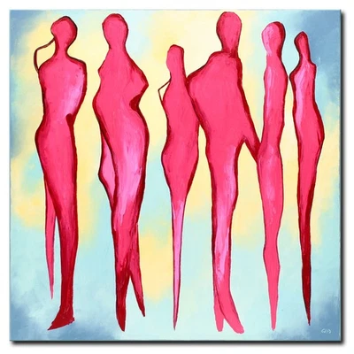 NOVAARTE Acryl Bild Gemälde Frau Abstrakte Malerei Männer Moderne Kunst ORIGINAL - Bild 1 von 4