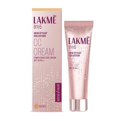 Lakme 9 To 5 Complexion Care Face CC Cream, Bronze, SPF 30, Conceals Dark Spots  - Image 1 of 4