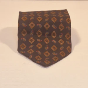 Michael Valentine 100% Silk Paisley Geometrical Necktie Business Formal Tie - Picture 1 of 6