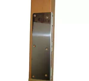 Winkelschließblech Haustür Reparaturschließblech Edelstahl 20x6x2 Schließblech - Bild 1 von 3