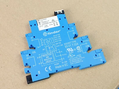 Finder 24VDC Relais LYCA024V in Fassung 93.01.7.024  - Image 1 of 3