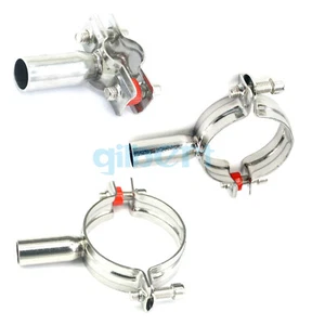 12-273mm 304 Stainless Steel Sanitary Pipe Clamp Clip Support Tube Bracket - Picture 1 of 19