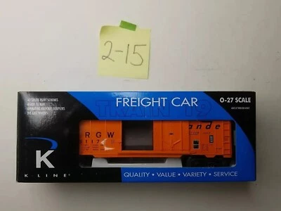 K-LINE K640-1493D&RGW RIO GRANDE PLUG DOOR BOX CAR New Old Stock In Original Box - Image 1 of 4