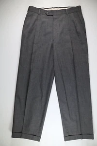 Mens Hart Schaffner And Marx Charcoal Dress Pants 32x36 EUC - Picture 1 of 5