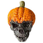Halloween Evil Pumpkin Skull Statue Pumpkin Skeleton Sculptur Home Outdoor Decor