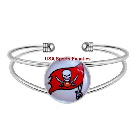 NFL - Tampa Bay Buccaneers Team Logo Adjustable Bangle Bracelet Cover