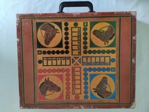 Vintage Parchesi Jeu de l'Oie Board Game Checker Made in  France Dujardin - Picture 1 of 1