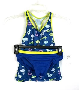 Nike Girl’s Blue/Yellow Two Piece Tankini Set Size Small - Picture 1 of 7