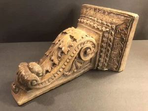 Antique wall shelf/Bracket/Corbel/Plaster/France C.1900/Hand Made/Gray/ Steel - Picture 1 of 12