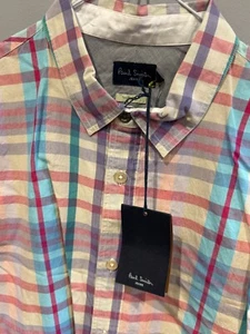 Paul Smith Short Sleeve Shirt | Multi Coloured check | Size M | Brand New - Picture 1 of 5