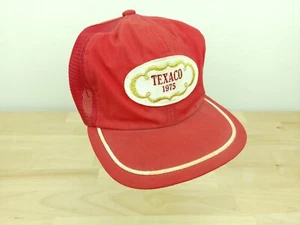 Sombrero de estación de servicio Texaco original vintage Texaco 1975 Town Talk rojo raro - Imagen 1 de 17