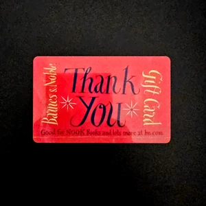 Barnes & Noble Thank You Red NEW COLLECTIBLE GIFT CARD $0 #6394 - Picture 1 of 1
