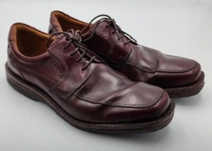 Ecco Mens Size 46 EU 12 US EUC Extra Wide Seattle Brown Leather Vibram Oxfords - Picture 1 of 12