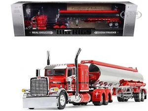 PETERBILT 389X SLEEPER W/TANK TRAILER "WAYNE" RED 1/64 BY DCP/FIRST GEAR 69-2000 - Picture 1 of 6