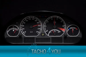 Tachoscheibe für BMW Tacho E46 Benzin oder Diesel M3 Schwarz 3070 Tachoscheiben - Picture 1 of 1