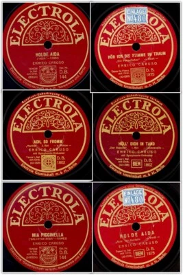 3x ENRICO CARUSO auf "ELECTROLA"       deutsche Schellackplatten  78rpm GS075 - Bild 1 von 4