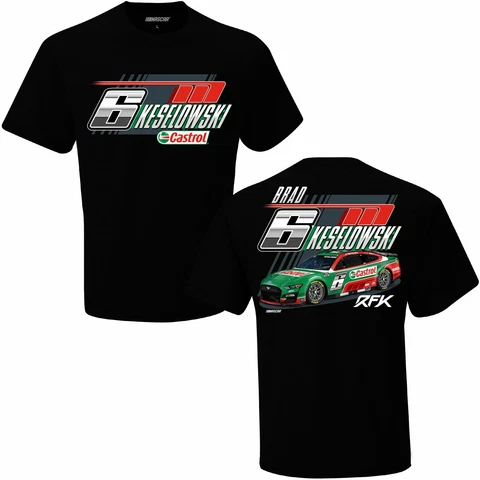 Brad Keselowski 2022 Checkered Flag Sports #6 Castrol 2 Spot Tee FREE SHIP! Cover
