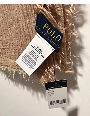 Nuevo con etiquetas Polo Ralph Lauren Unisex Bronceado Bufanda Estilo WC0088 Foto 1 de 2