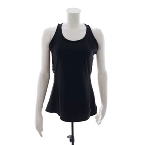 Camiseta sin mangas Athleta negra sólida malla yoga inversión yoga inversión malla talla mediana - Imagen 1 de 9