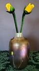 Kosta Boda Bertil Vallien Artist Collection Iridescent Tornado Art Glass Vase &