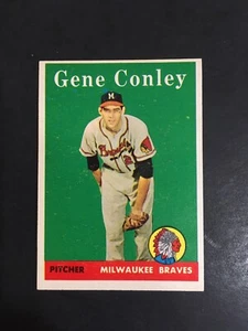1958 TOPPS GENE CONLEY, #431, QUASI NUOVO/MT (spedizione gratuita su qualsiasi 3!) - Foto 1 di 2