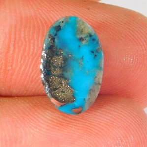 EXCELENTE PIEDRA PRECIOSA CABUJÓN OVALADO TURQUESA AZUL NATURAL 15x10x6 MM 08.CT CW=012 - Imagen 1 de 5