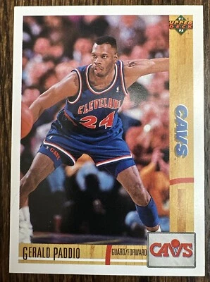 1991 NBA Upper Deck Card #230 GERALD PADDIO Cleveland Cavs Near Mint + - Image 1 of 2