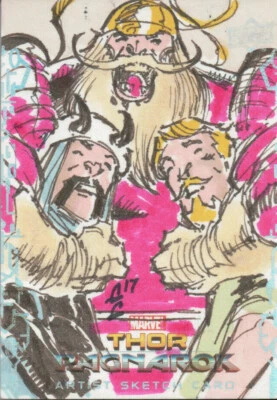 Thor Ragnarok, Geoffrey Gwin Sketch Card 1/1 - Image 1 of 2