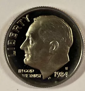 Juego de monedas de diez centavos Roosevelt 1984 S Proof con envío gratuito - Imagen 1 de 2