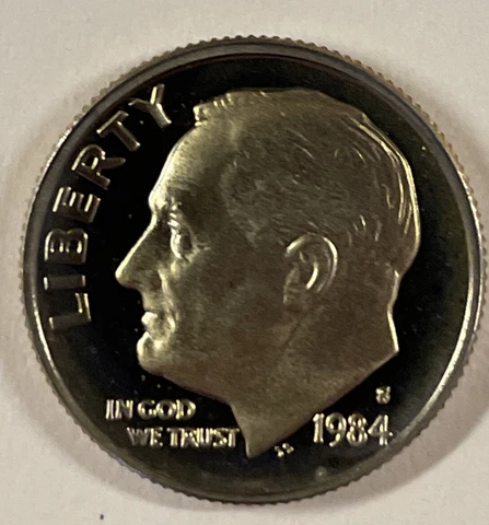 1984 S Proof Roosevelt Dime From Proof Set With Free Shipping Cover