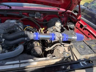 KIT DE FILTRO SISTEMA DE ENTRADA DE AR PARA 1994-1996 FORD F-150 BRONCO 5.0L 5.8L V8 (AZUL) - Imagem 1 de 4