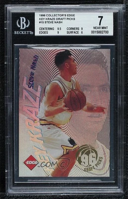Collector's Edge Rookie Rage Key Kraze 1996 selecciones del draft Steve Nash BGS 7 RC HOF Foto 1 de 2