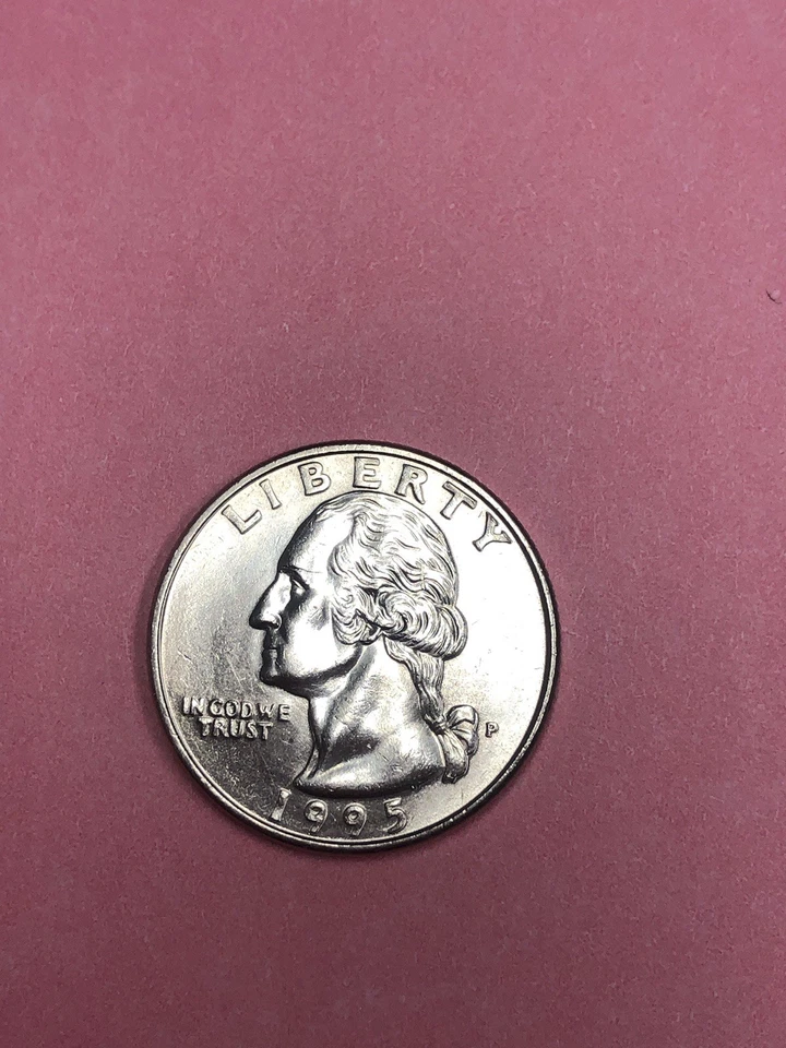 RARE 1995 P  Washington ERROR Quarter Die Error Strike Error Missing Design - Image 1 of 4