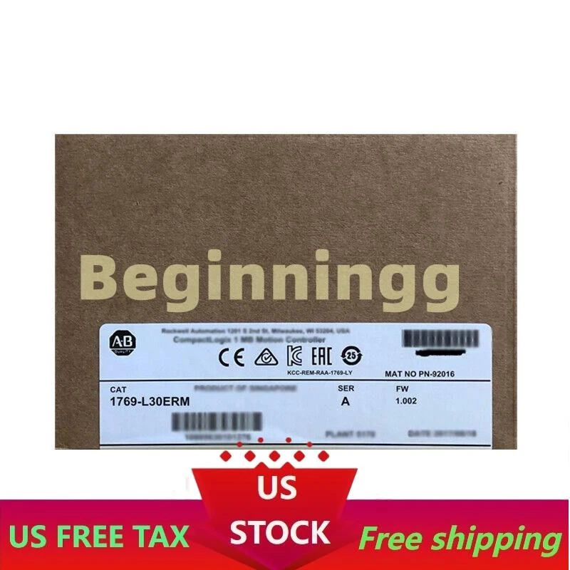 New Sealed Allen-Bradley 1769-L30ERM SER A CompactLogix 1MB Motion Controller,US - Image 1 of 1