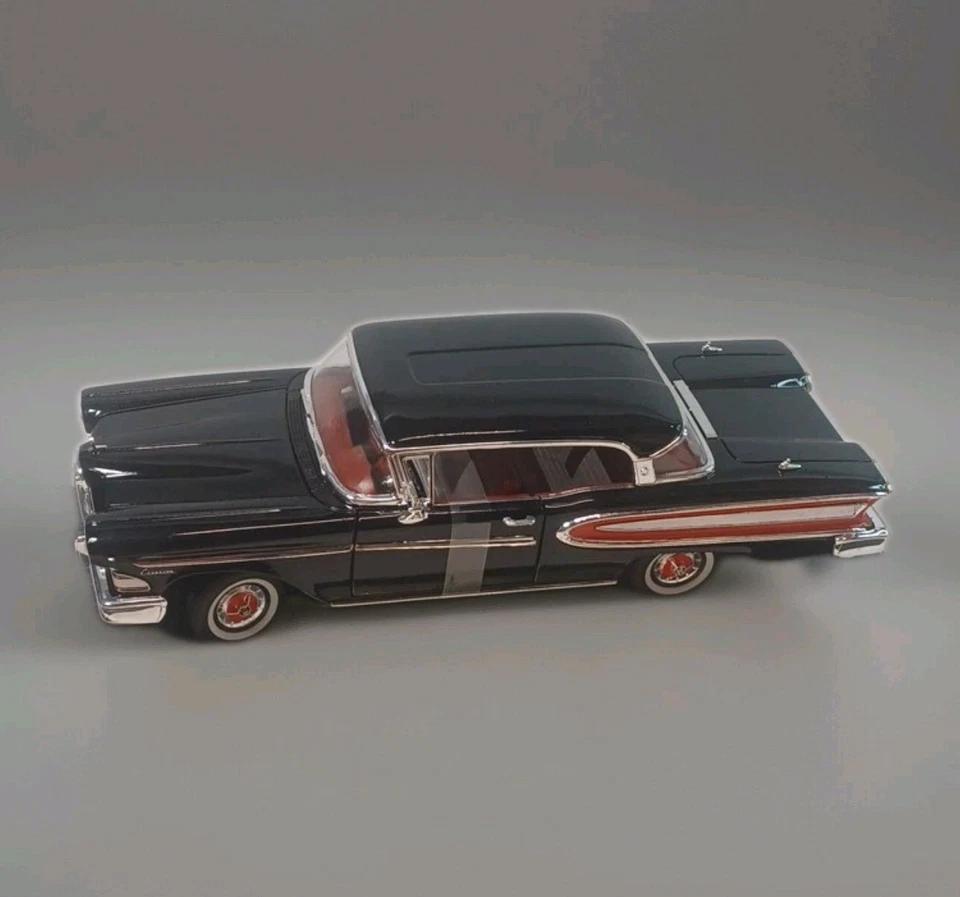 Road Legends DIE-CAST 1:18 1958 Edsel Convertible Black W/ Red Accents - Image 1 of 4