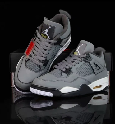 Men's Jordan 4 "Cool Gray" Retro Mid Top Basketball Shoes - Image 1 of 4