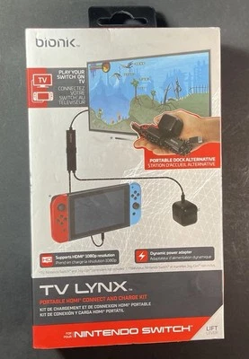 TV Lynx Portable HDMI Connect Charge Kit for Nintendo Switch NEW - Image 1 of 4