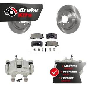 Rear Disc Brake Caliper Rotor & Semi-Metallic Pad Kit For 2007-2017 Jeep Patriot - Picture 1 of 1
