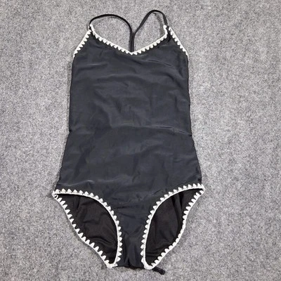 Girls Swimwear Gossip Girl Bandeau One Piece Size 14 Black  and White Colors - Image 1 of 4