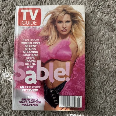 Vintage TV Guide June 19-25, 1999 WWF WWE Sable Rena Mero Brock Lesnar Preowned - Image 1 of 3