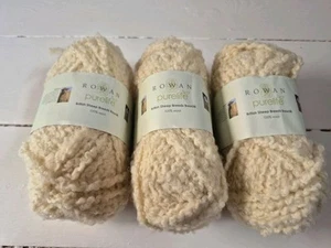 Rowan Purelife British Sheep Breeds Boucle 100% British Wool Cream 3x100g Balls - Picture 1 of 3