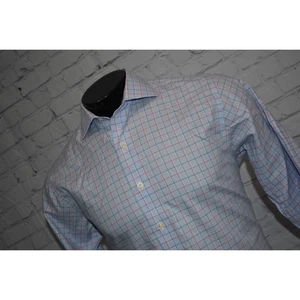 Camisa de vestir Brooks Brothers para hombre talla mediana calce regente algodón azul sin planchar - Imagen 1 de 6
