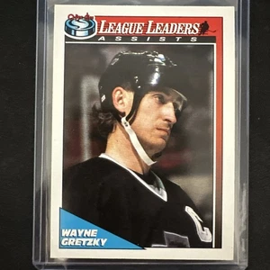 1991-92 O pee chee # 224 Wayne Gretzky League Leaders Assists NM - Picture 1 of 10