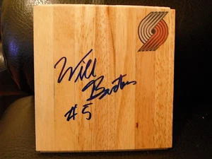 PORTLAND BLAZERS WILL BARTON SIGNED FLOOR TILE - Picture 1 of 1