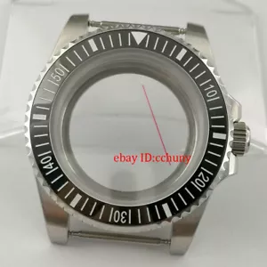 40mm Sapphire glass Watch Case black Ceramic Bezel Fit NH35 NH36 NH35A Movement - Picture 1 of 4