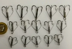 Trebles Hooks Lure 15pc Weedless Anti Weed Guards Fishing stainless JOB LOT SALE - Picture 1 of 24