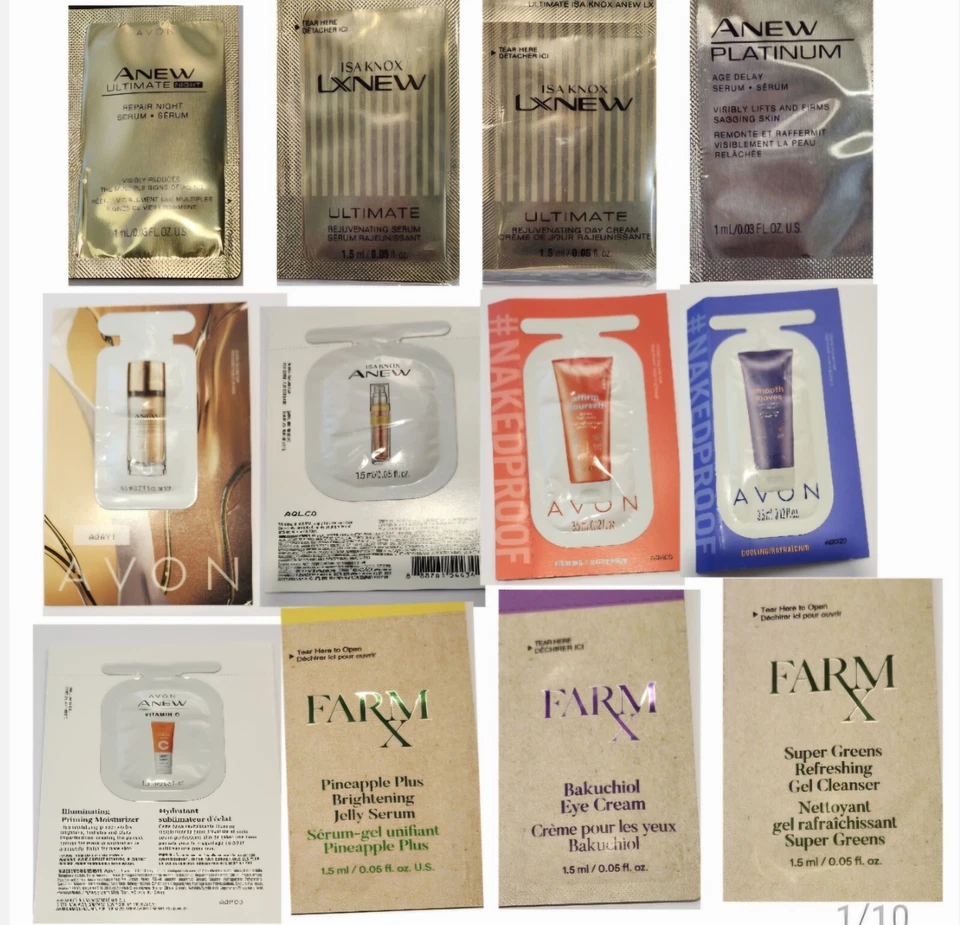 Muestras de cuidado de la piel Avon - Ultimate/Platinum/Clinical/Mission Luxerve/Farm Rx Foto 1 de 1