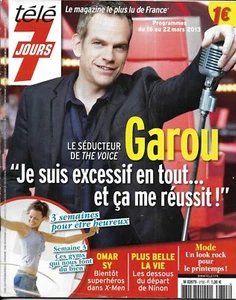TELE 7 JOURS n°2755 16/03/ 2013 Garou "The Voice"_Borgia_David Bowie_Dr House - Imagen 1 de 1